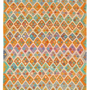 Kelimteppe - Splash - 250 x 180 cm - flerfarget