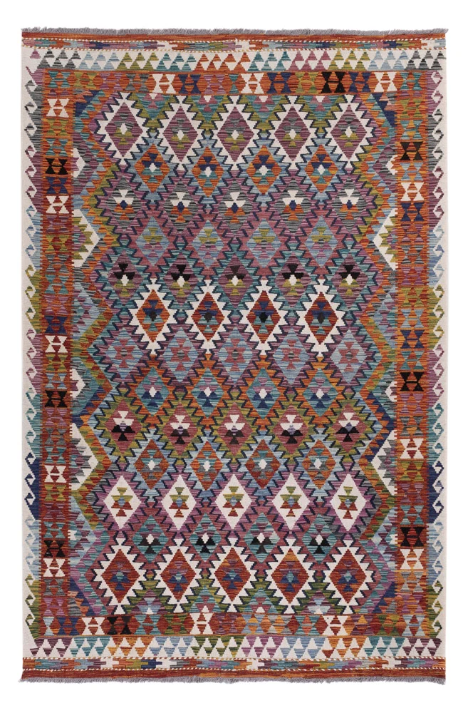 Kelimteppe - Splash - 253 x 167 cm - flerfarget