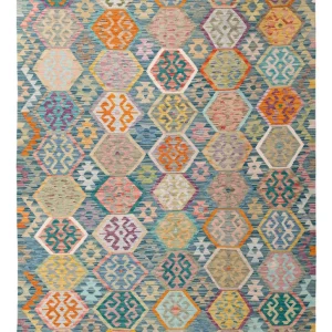 Kelimteppe - Splash - 254 x 180 cm - farget