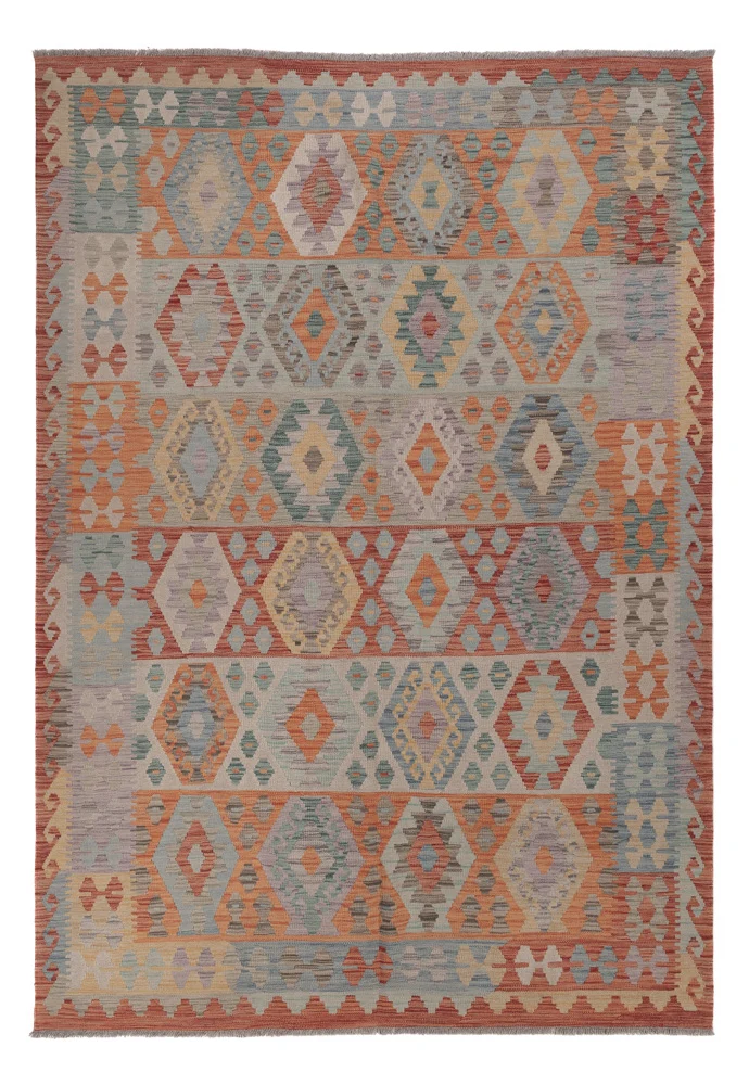 Kelimteppe - Splash - 282 x 195 cm - flerfarget
