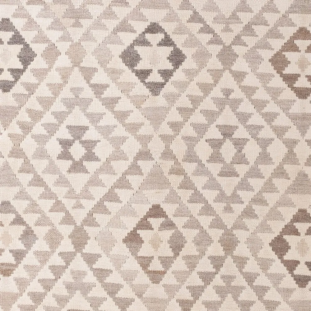 Kelimteppe - Splash - 286 x 202 cm - lysegrå