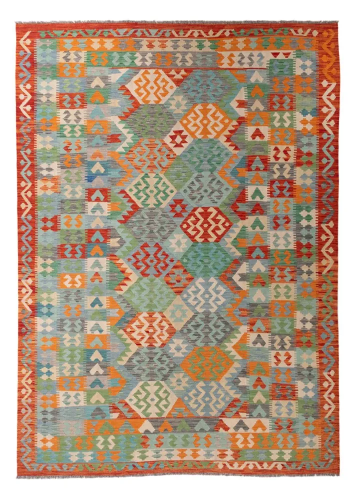 Kelimteppe - Splash - 287 x 211 cm - flerfarget