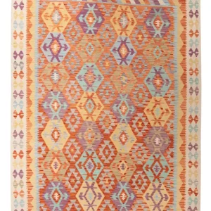 Kelimteppe - Splash - 288 x 206 cm - flerfarget