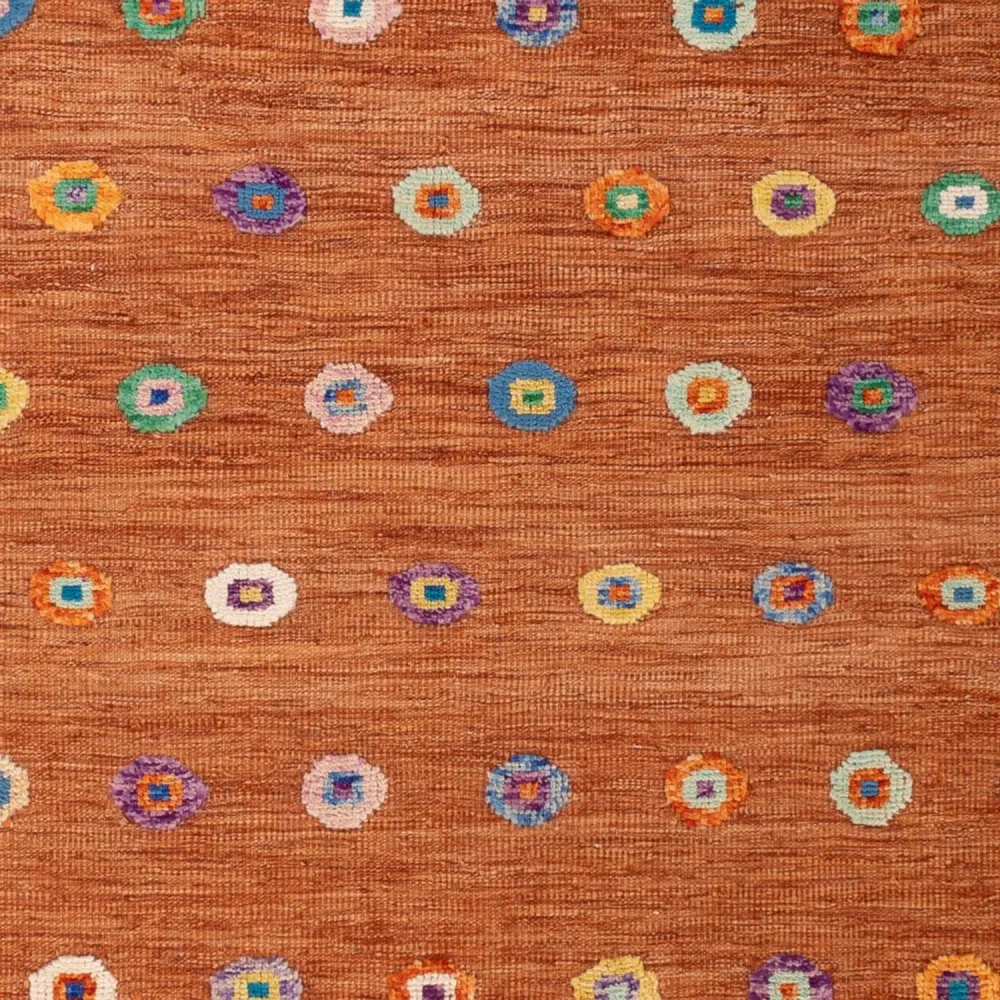Kelimteppe - Splash - 290 x 207 cm - oransje