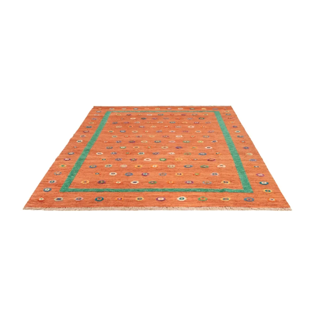 Kelimteppe - Splash - 290 x 207 cm - oransje