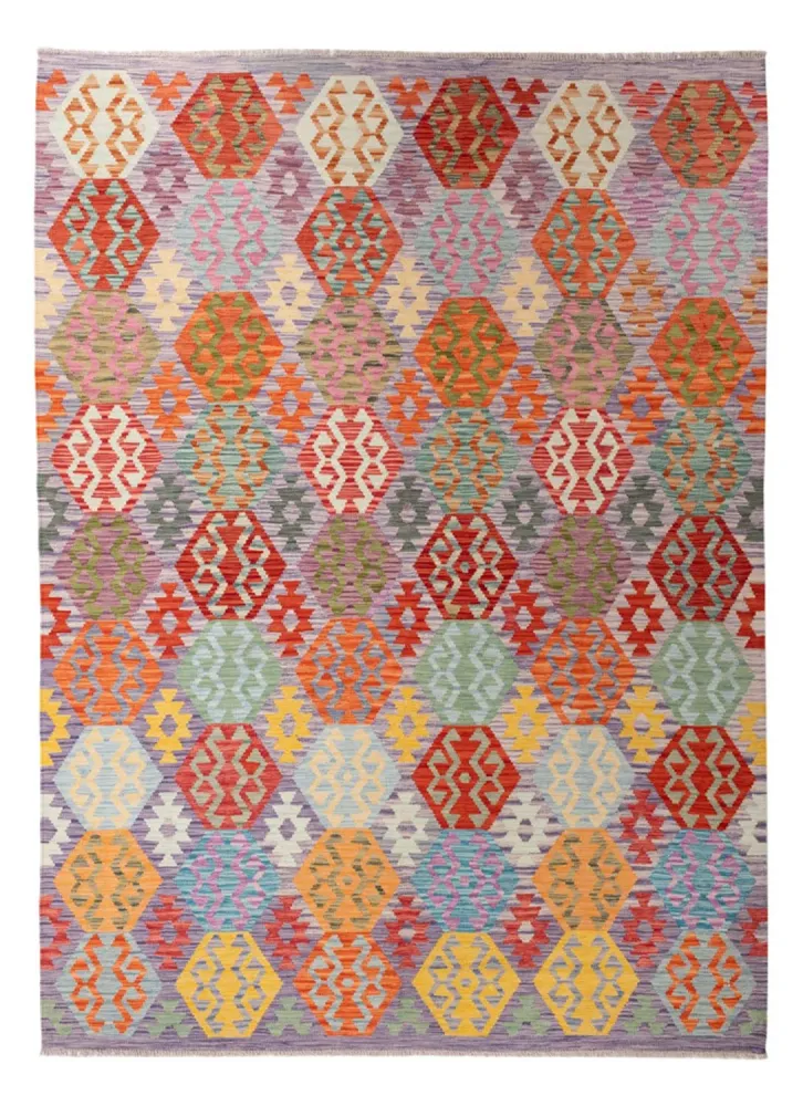 Kelimteppe - Splash - 290 x 214 cm - flerfarget