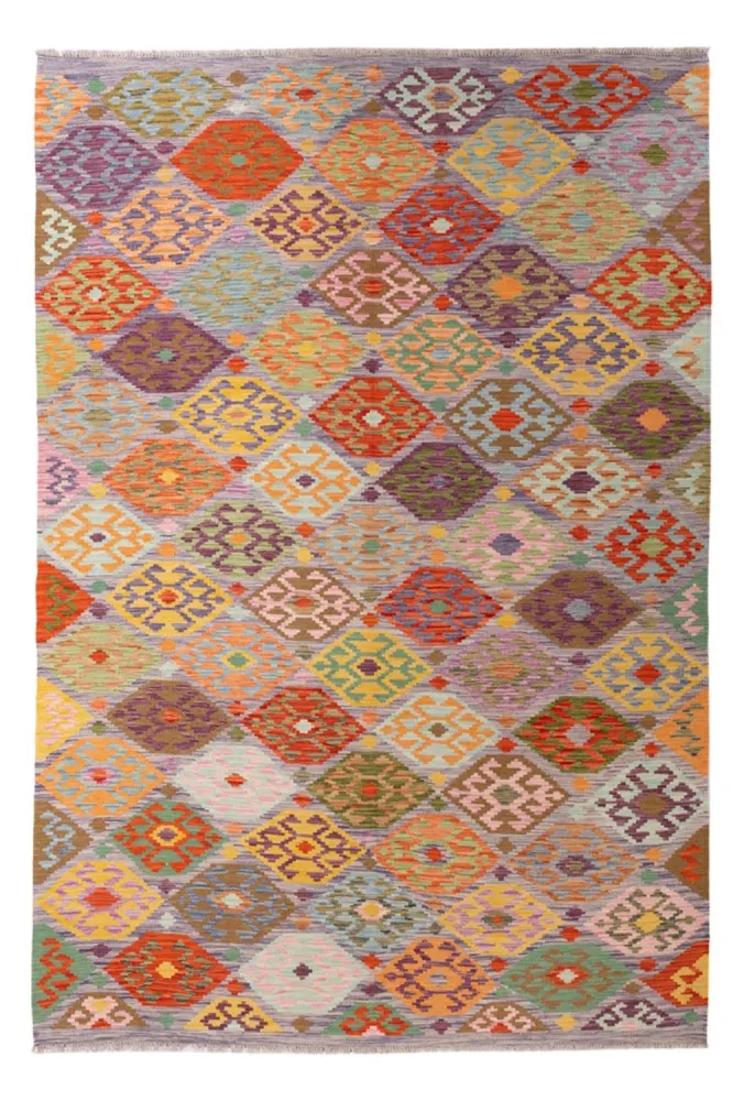 Kelimteppe - Splash - 292 x 204 cm - flerfarget