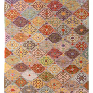 Kelimteppe - Splash - 292 x 204 cm - flerfarget