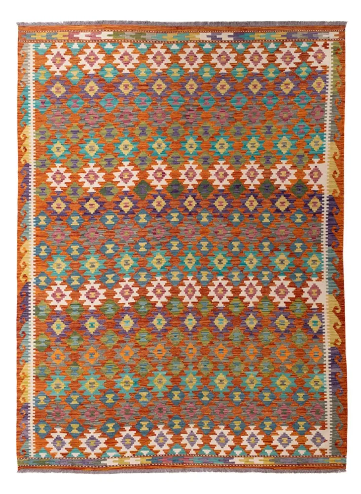Kelimteppe - Splash - 292 x 213 cm - flerfarget