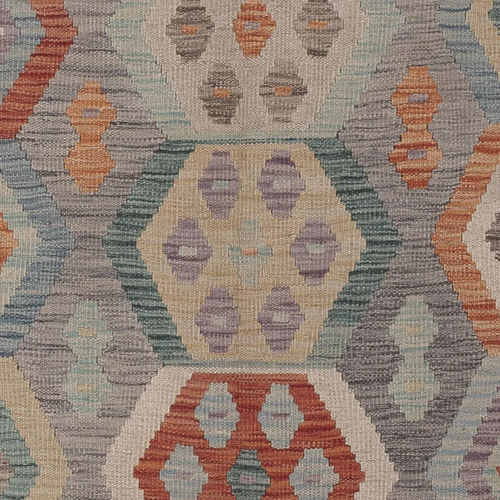 Kelimteppe - Splash - 293 x 206 cm - flerfarget