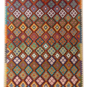 Kelimteppe - Splash - 293 x 210 cm - flerfarget