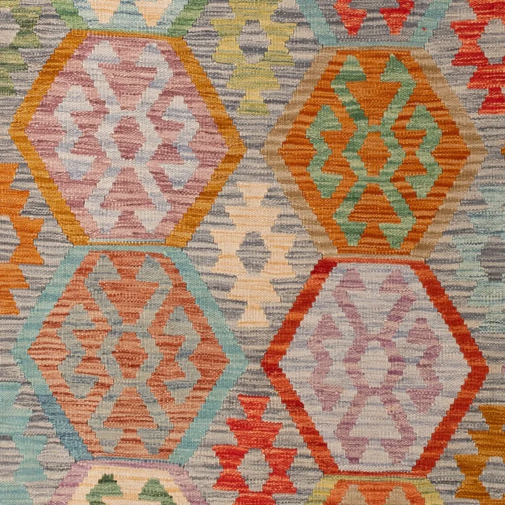 Kelimteppe - Splash - 294 x 202 cm - flerfarget