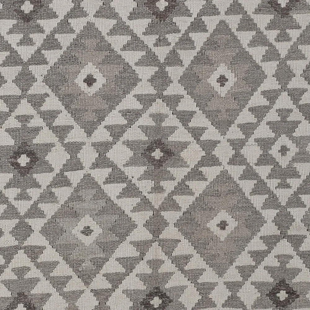 Kelimteppe - Splash - 294 x 203 cm - lysegrå