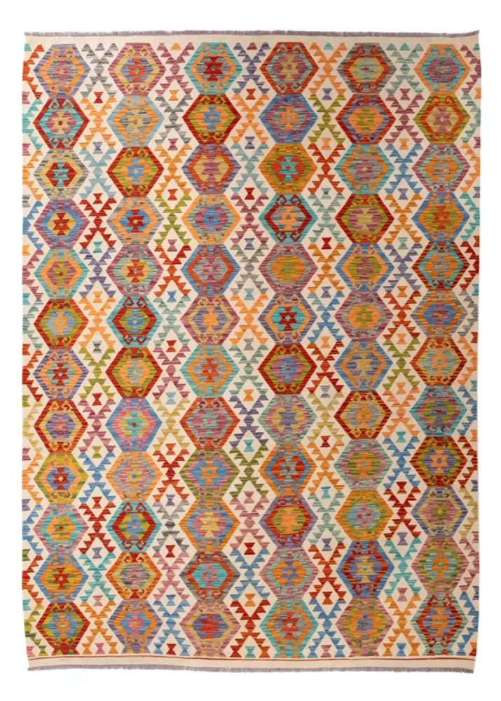 Kelimteppe - Splash - 294 x 210 cm - flerfarget