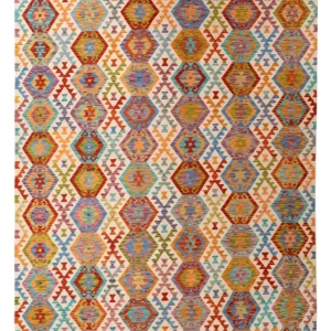 Kelimteppe - Splash - 294 x 210 cm - flerfarget