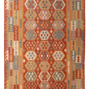 Kelimteppe - Splash - 295 x 195 cm - flerfarget