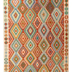 Kelimteppe - Splash - 295 x 207 cm - flerfarget