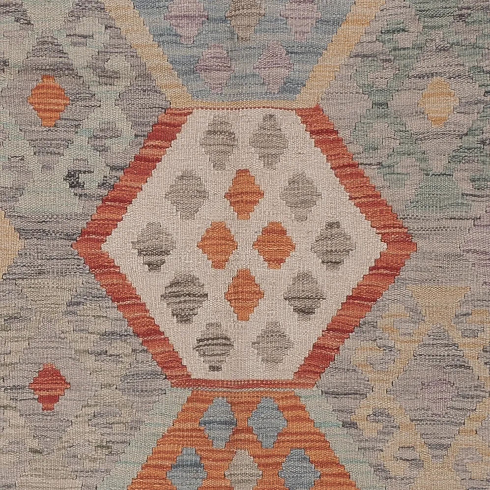 Kelimteppe - Splash - 296 x 201 cm - flerfarget
