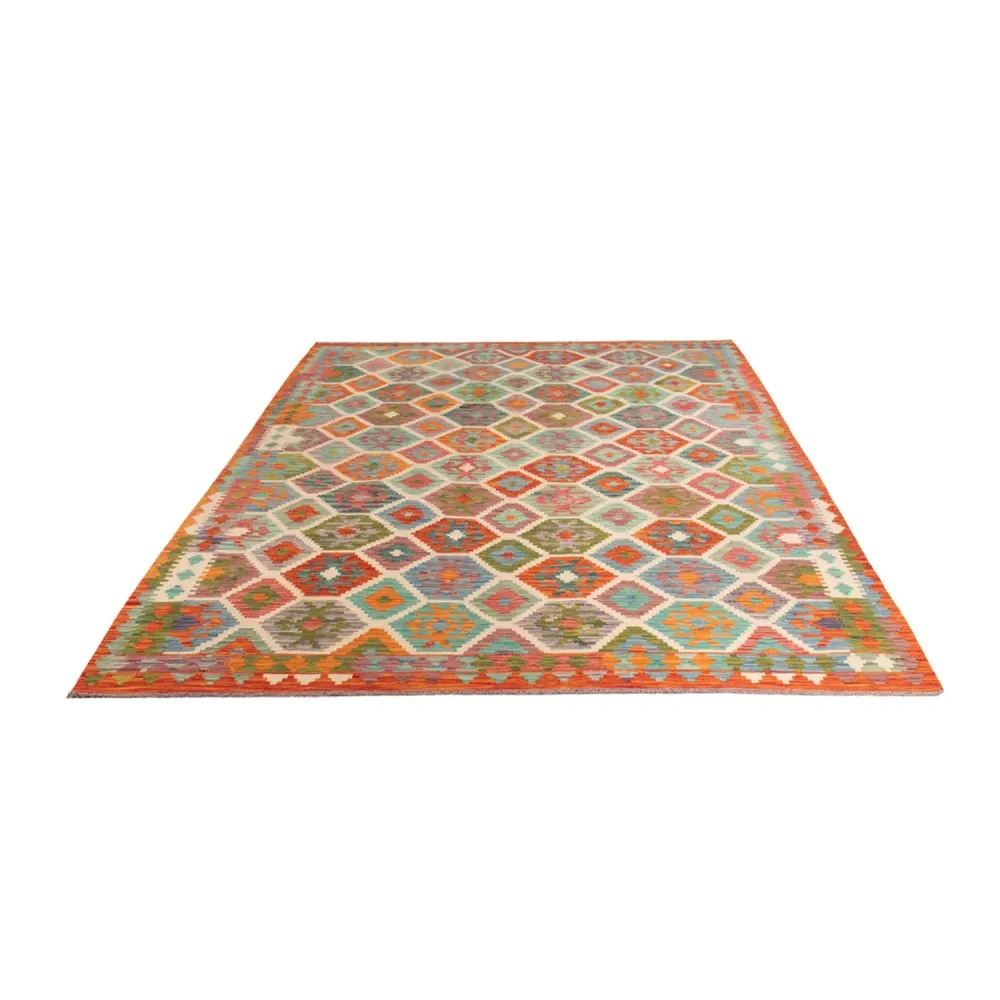 Kelimteppe - Splash - 296 x 204 cm - flerfarget