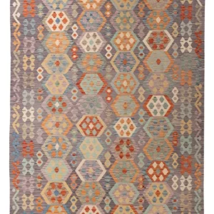Kelimteppe - Splash - 296 x 205 cm - flerfarget