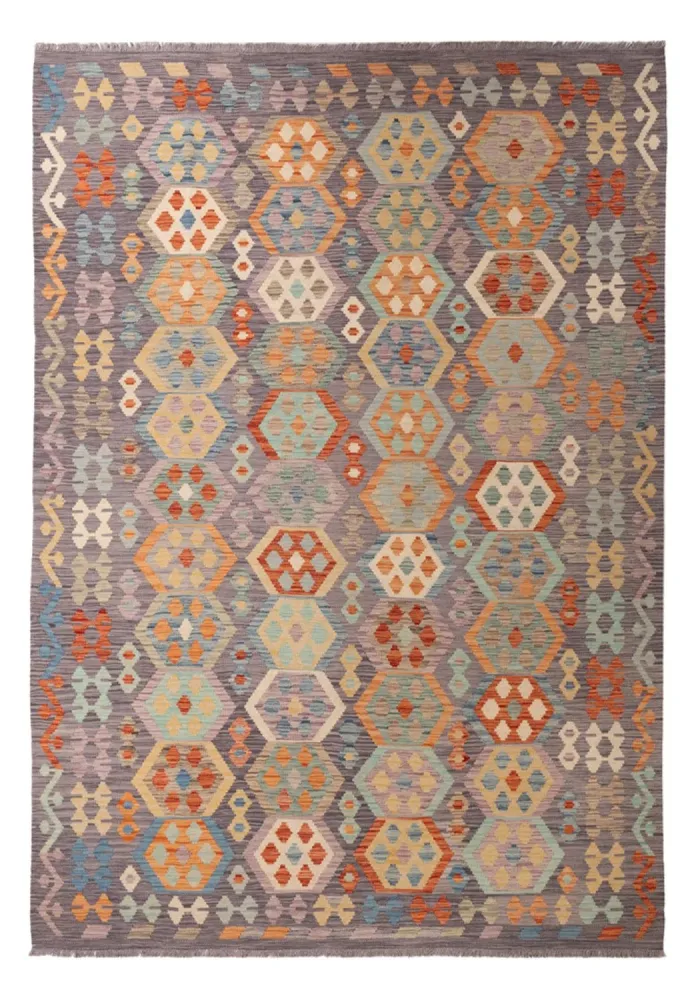 Kelimteppe - Splash - 296 x 205 cm - flerfarget