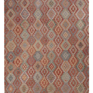 Kelimteppe - Splash - 296 x 257 cm - flerfarget