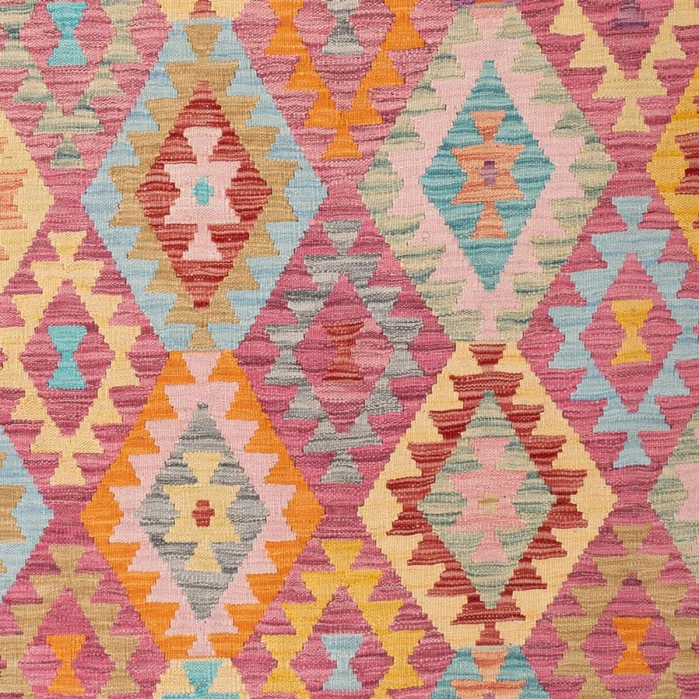 Kelimteppe - Splash - 297 x 194 cm - flerfarget