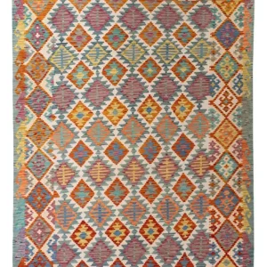 Kelimteppe - Splash - 298 x 198 cm - flerfarget