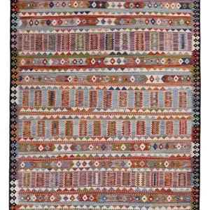 Kelimteppe - Splash - 298 x 204 cm - flerfarget