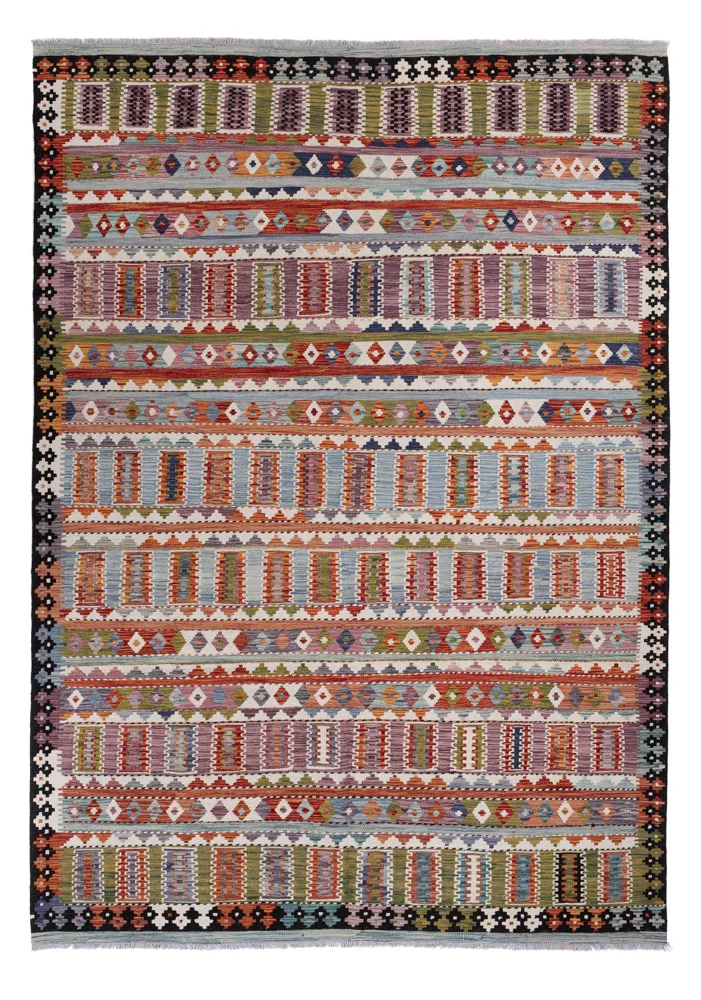 Kelimteppe - Splash - 298 x 204 cm - flerfarget