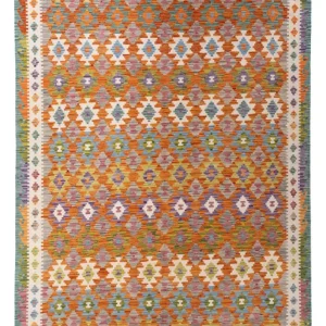 Kelimteppe - Splash - 298 x 206 cm - flerfarget