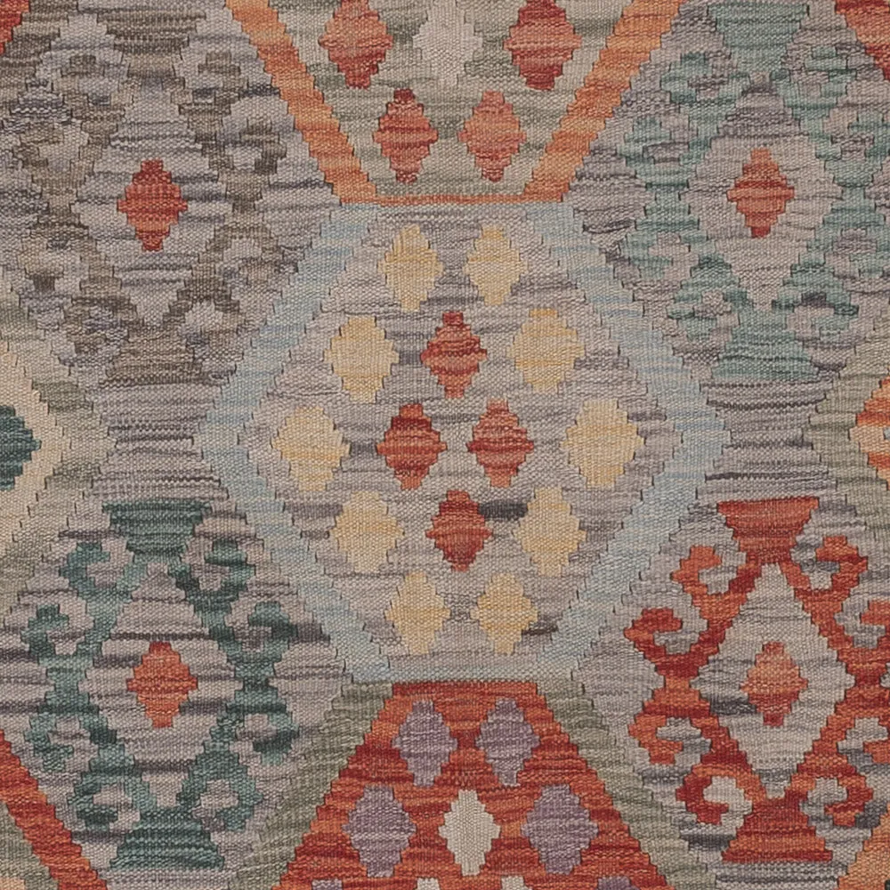 Kelimteppe - Splash - 298 x 252 cm - flerfarget
