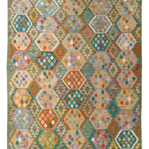 Kelimteppe - Splash - 299 x 200 cm - flerfarget