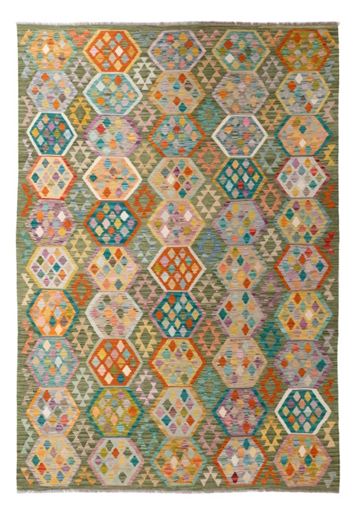Kelimteppe - Splash - 299 x 200 cm - flerfarget