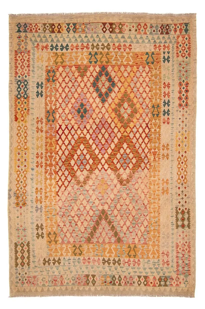 Kelimteppe - Splash - 299 x 203 cm - flerfarget