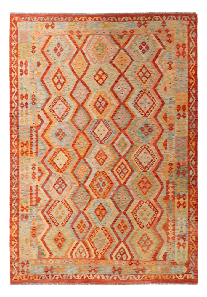 Kelimteppe - Splash - 299 x 206 cm - flerfarget