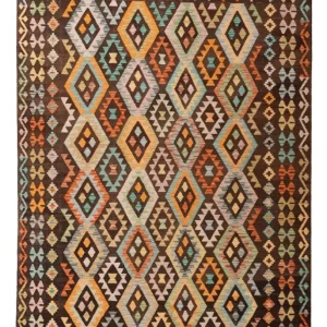 Kelimteppe - Splash - 299 x 206 cm - flerfarget