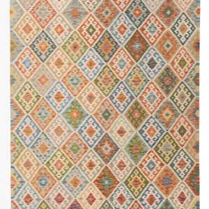 Kelimteppe - Splash - 299 x 206 cm - flerfarget