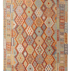 Kelimteppe - Splash - 299 x 209 cm - flerfarget