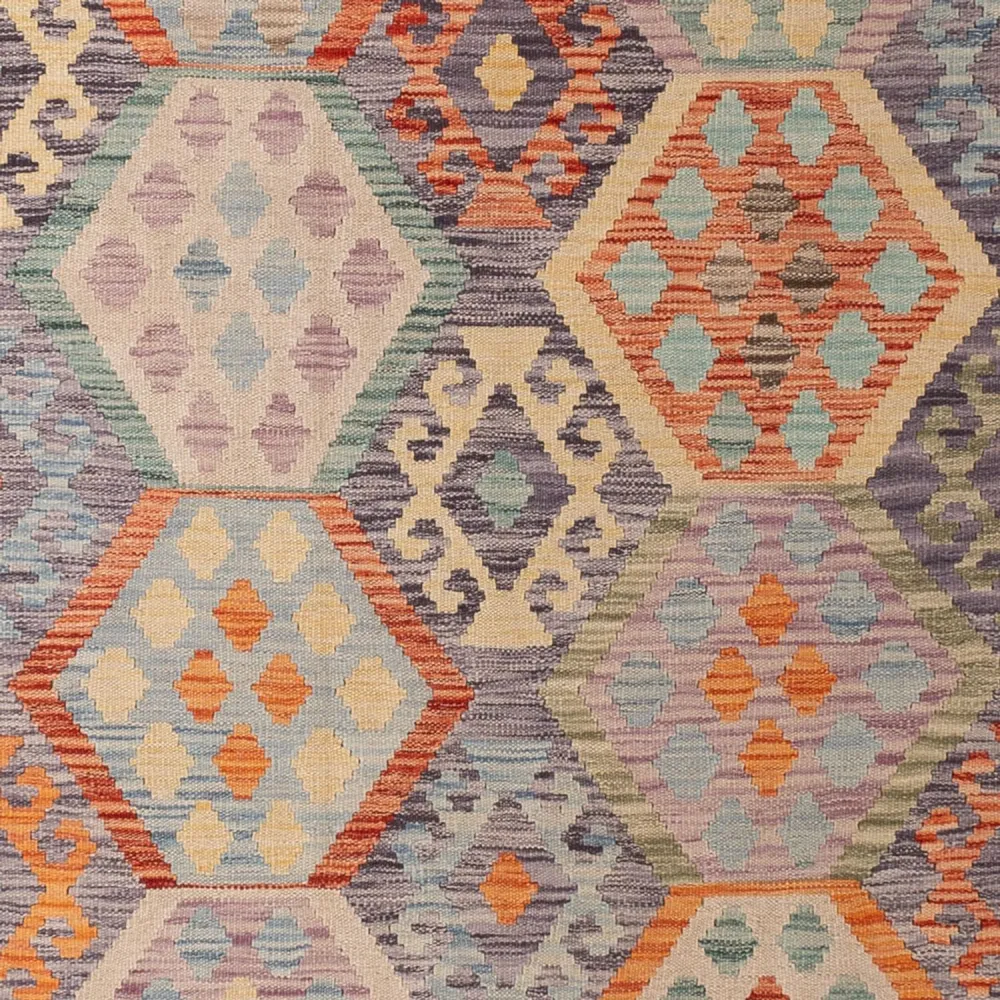 Kelimteppe - Splash - 300 x 202 cm - flerfarget