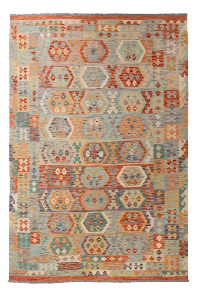 Kelimteppe - Splash - 300 x 203 cm - flerfarget