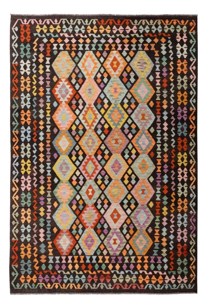 Kelimteppe - Splash - 300 x 205 cm - flerfarget