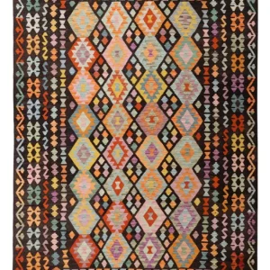 Kelimteppe - Splash - 300 x 205 cm - flerfarget