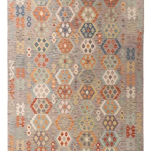 Kelimteppe - Splash - 300 x 209 cm - flerfarget