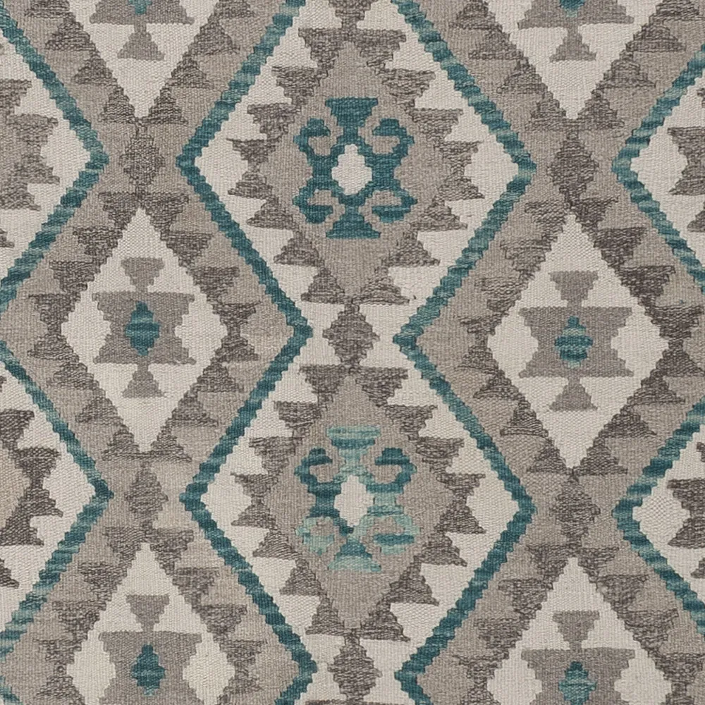 Kelimteppe - Splash - 300 x 253 cm - lysegrønn