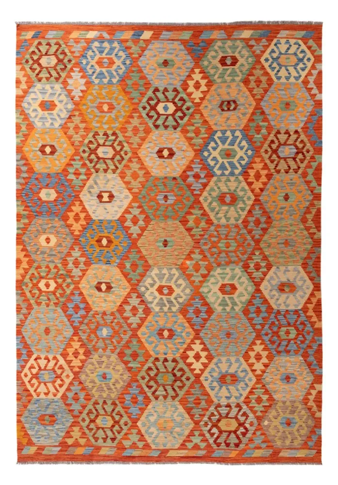 Kelimteppe - Splash - 301 x 206 cm - flerfarget