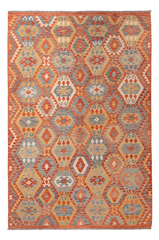 Kelimteppe - Splash - 303 x 203 cm - flerfarget