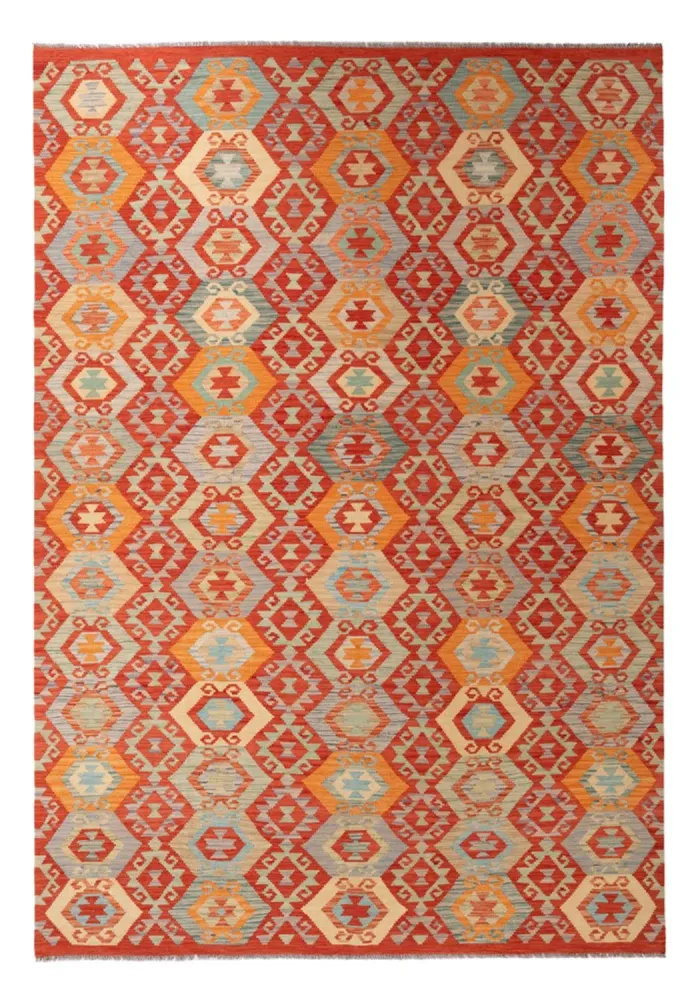 Kelimteppe - Splash - 303 x 206 cm - flerfarget