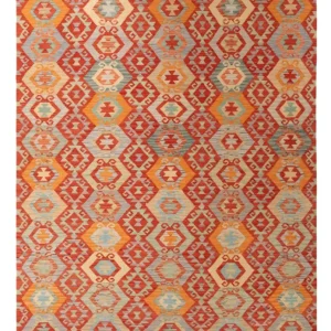 Kelimteppe - Splash - 303 x 206 cm - flerfarget
