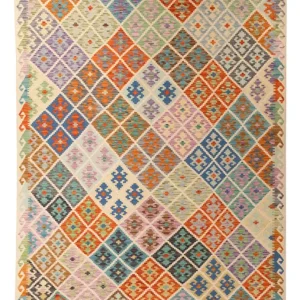 Kelimteppe - Splash - 303 x 210 cm - flerfarget